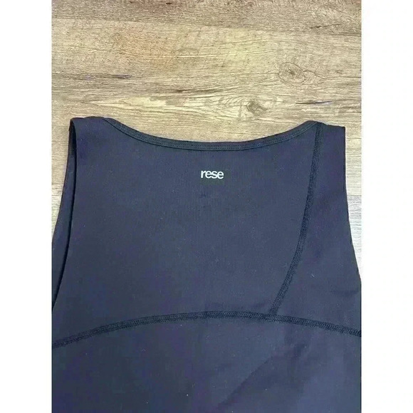 Rese Women's S Workout Tank Top Black Yoga Tennis Made In USA Stretch NWT - Picture 6 of 7